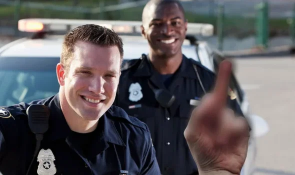Flip Off a Cop